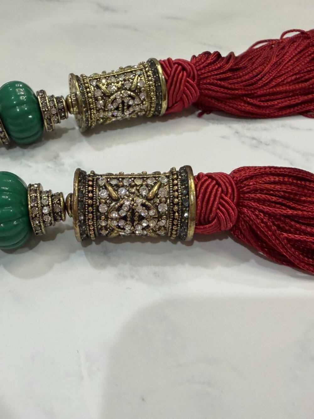 Heidi Daus Lovely Lux Crystal Statement Tassel Lariat Necklace - Picture 4 of 8